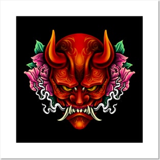 oni devil Posters and Art